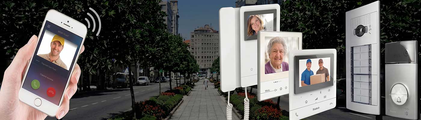 Videoporteros y porteros automáticos con monitores y app móvil para atender llamadas